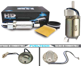 BOMBA DE COMBUSTIBLE SUZUKI SWIFT CARBURADO SPRINT 1,3 1,0 PRESION 0,1 BAR 1,45 PSI CAUDAL 55 L/H