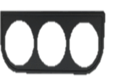 PANEL TRIPLE MARCADORES 52MM  NEGRO